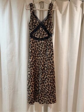Bardot Leopard Print Slip Dress in Animal Print